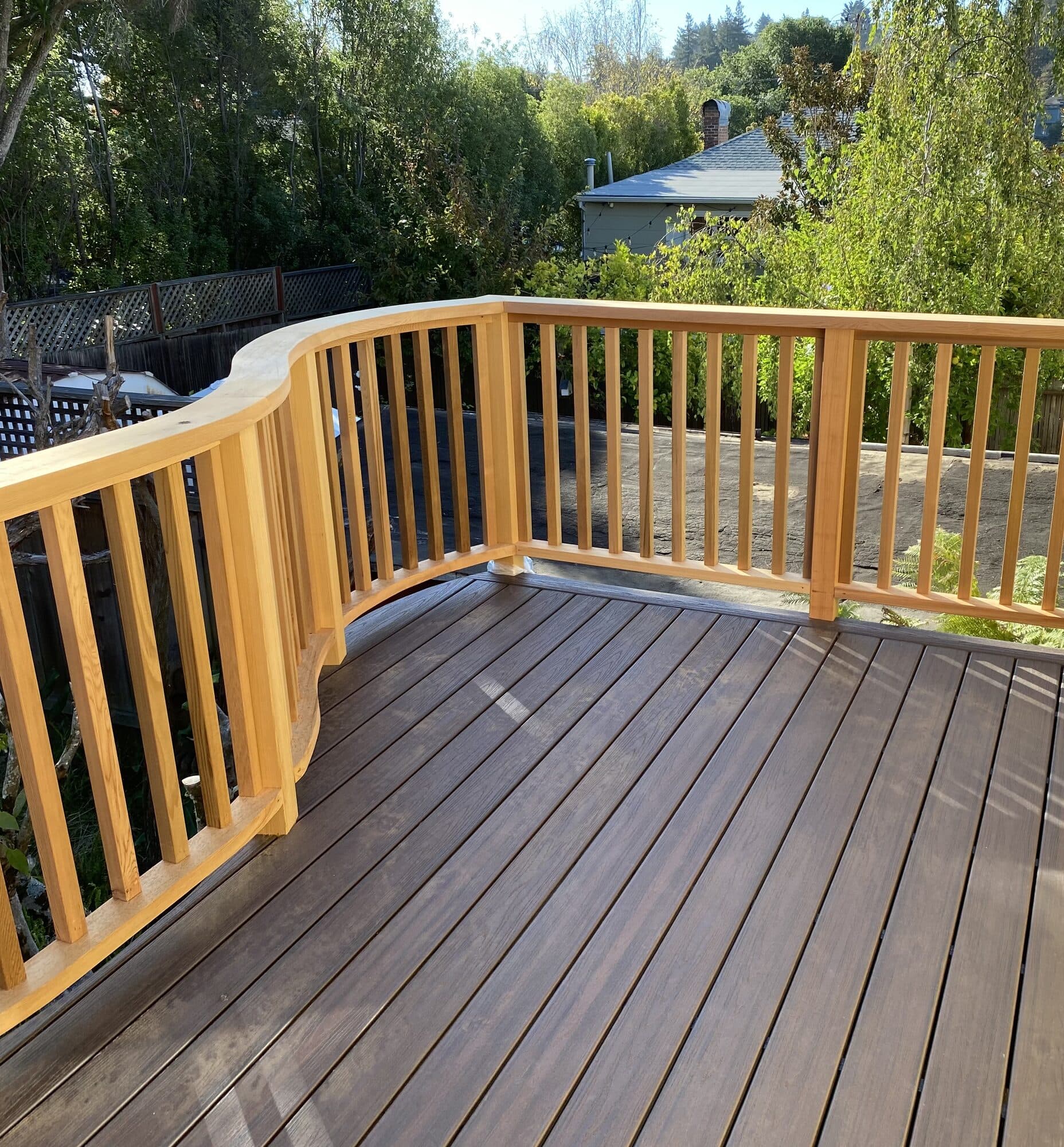 Custom Curved Deck — Corte Madera